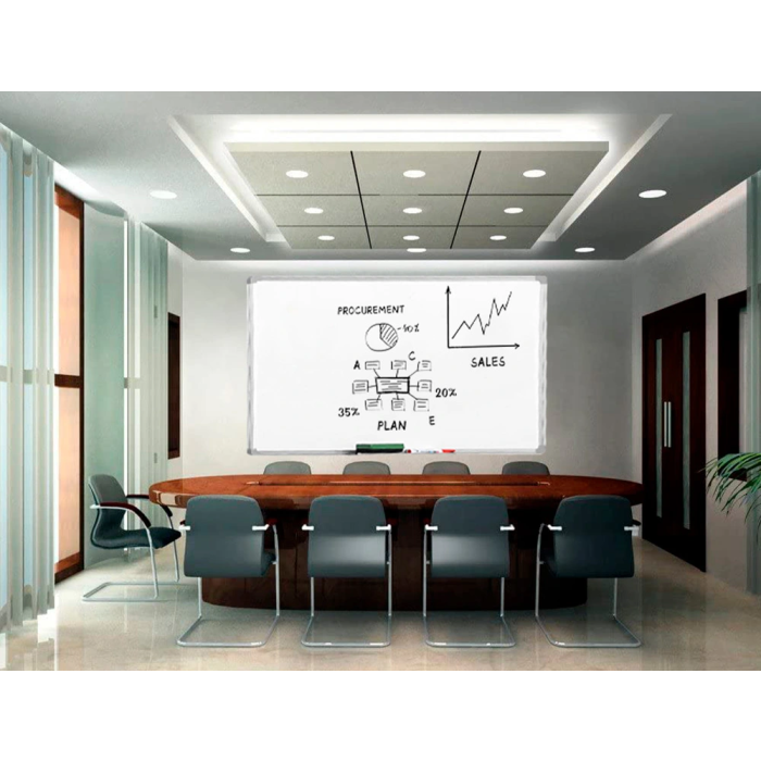 Q-connect Pizarra Blanca Laminada con Marco de Aluminio 200x100 cm 5 Q-connect Pizarra Blanca Laminada con Marco de Aluminio 200x100 cm 5