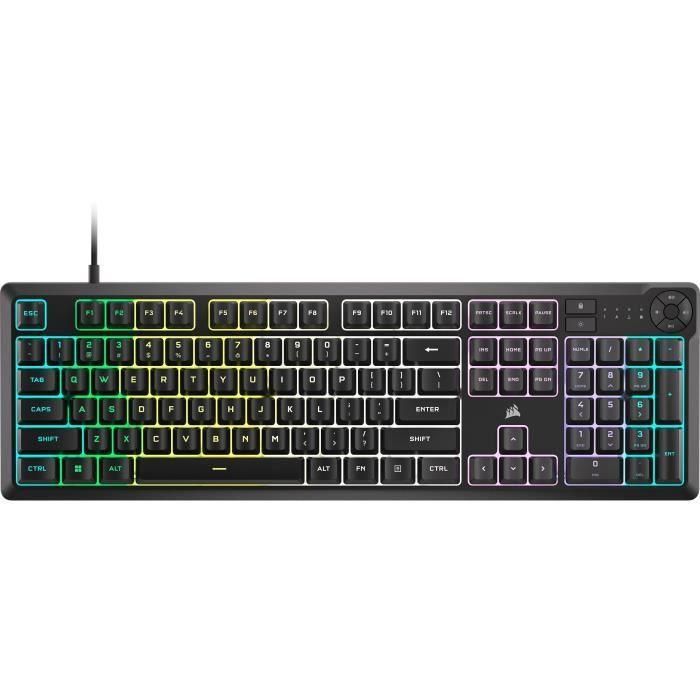 CORSAIR Pack Gaming 4 en 1 - Teclado K55 + Ratón Gaming HARPOON RGB PRO + Alfombrilla de Ratón MM100 + Auriculares Multiplataforma HS35 1