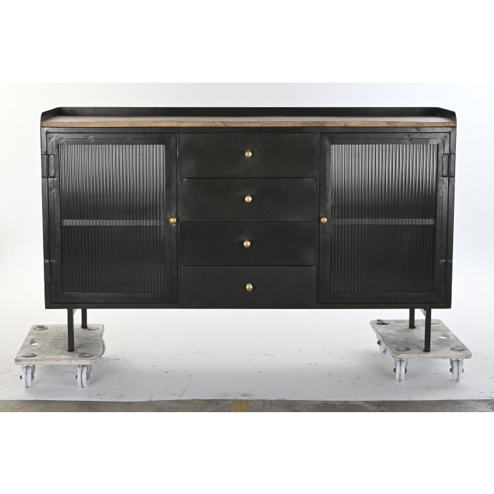 Buffet DKD Home Decor Natural Negro 40 x 85 x 145 cm 9