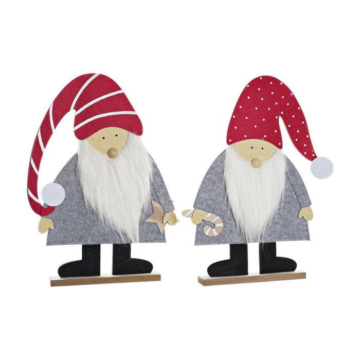 Figura Navidad Tradicional DKD Home Decor Rojo Gris 6 x 64 x 34 cm (2 Unidades) Figura Navidad Tradicional DKD Home Decor Rojo Gris 6 x 64 x 34 cm (2 Unidades)