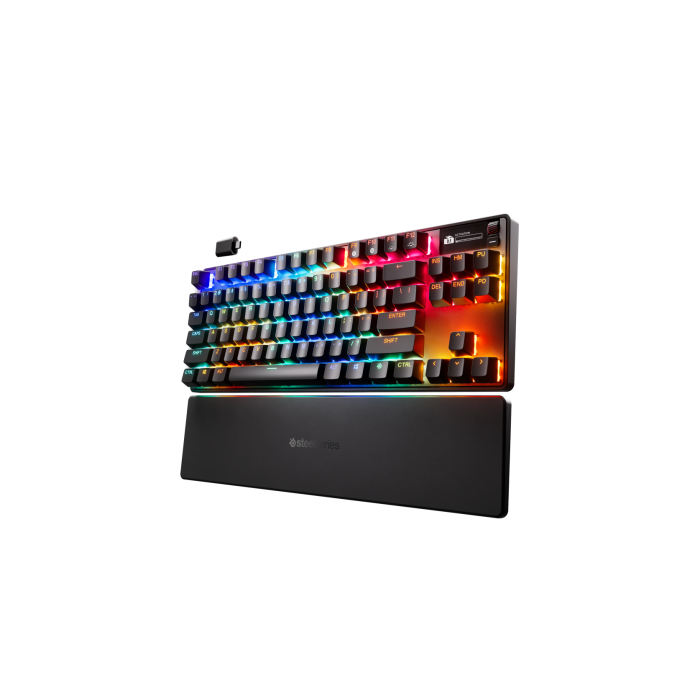 Steelseries APEX PRO TKL WIRELESS GEN 3 teclado Juego USB + RF Wireless + Bluetooth Inglés de EE. UU. Negro Steelseries APEX PRO TKL WIRELESS GEN 3 teclado Juego USB + RF Wireless + Bluetooth Inglés de EE. UU. Negro