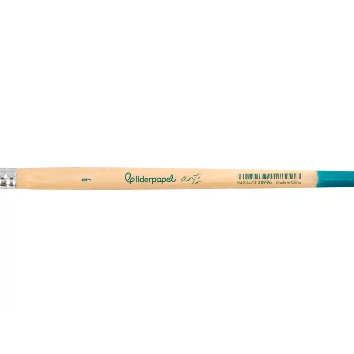 Liderpapel Pincel nº 9 Punta Redonda Pelo Sintético para Acrílica y Acuarela Certificado FSC 3