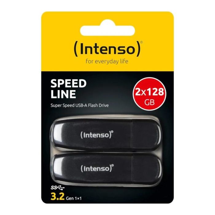 Intenso Memoria USB 3.2 Speed 128GB Pack 2 Aluminio USB 3.2 Supervelocidad Gen 1x1 (5 Gbit/s) Hasta 70 MB/s 1