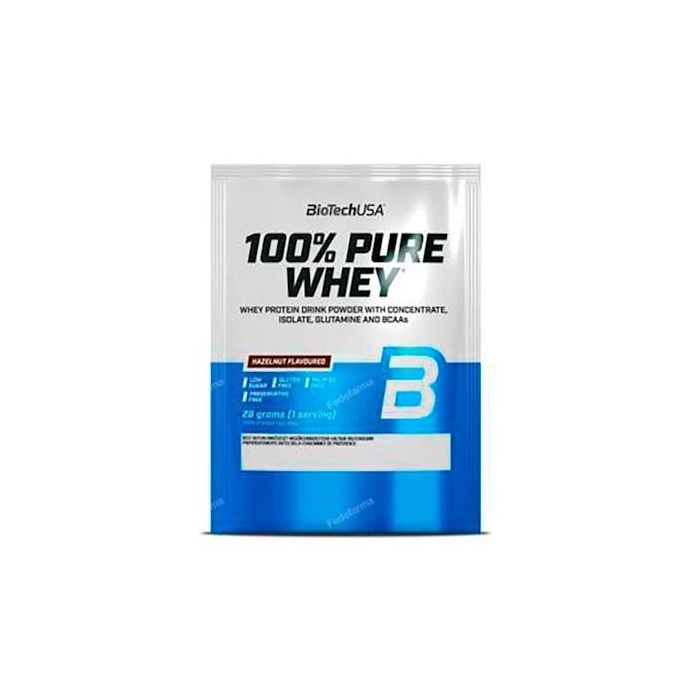 BIOTECHUSA 100% Pure Whey Avellana Proteína de Suero de Leche en Polvo Sabor Avellana Formato 28G