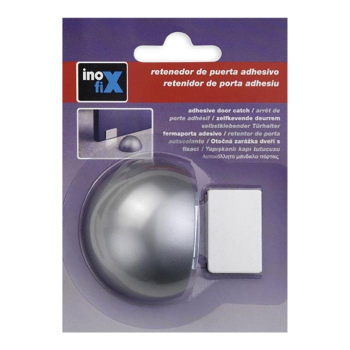 Inofix Retenedor Adhesivo Magnético Cromo Mate para Puertas de Interior 24 x 48 x 31 mm 1