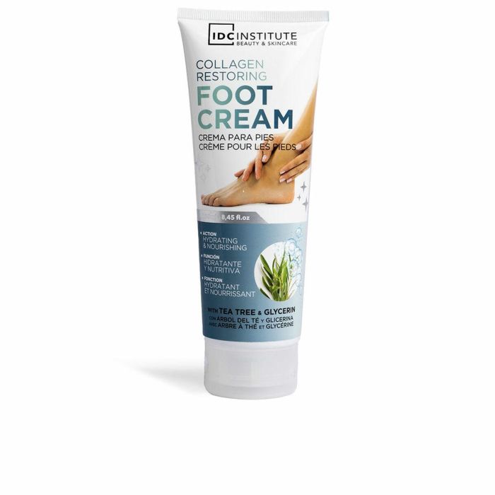 Idc Institute COLLAGEN RESTORING Crema Reparadora Hidratante Nutritiva para Pies Secos Agrietados con Colágeno 250 ml