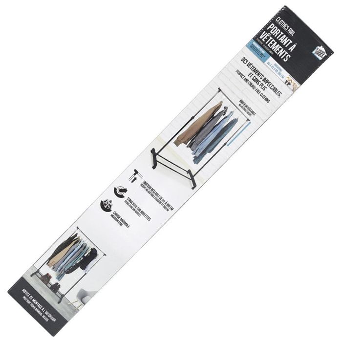 Je cherche une Idee Perchero Barra Ajustable 80x43 cm Altura 90-160 cm Carga 10 kg 3