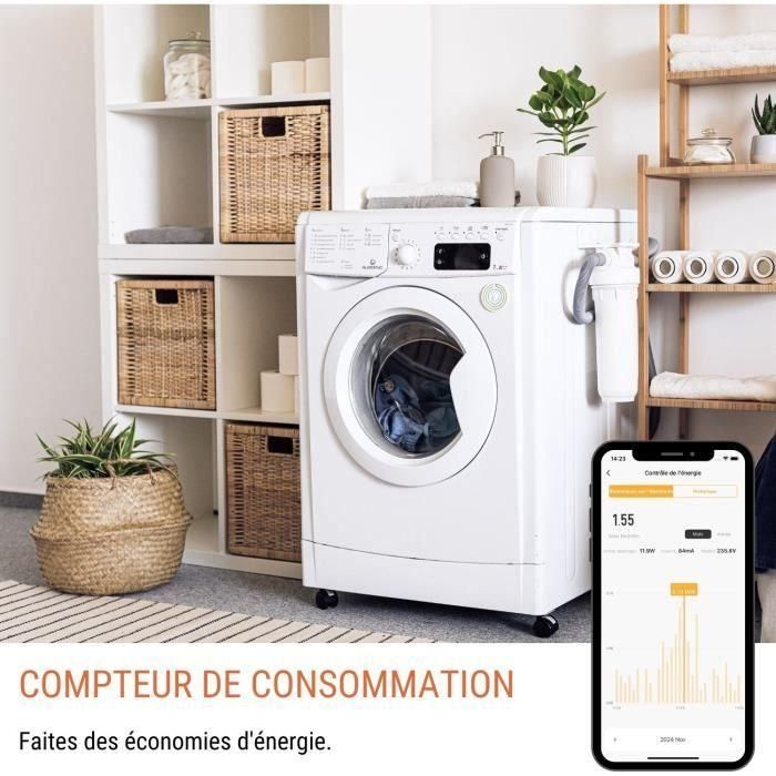 Lote de 2 enchufes con conexión Wi-Fi + BT - KONYKS - Priska FR Dual Pack - 16 A - Con medidor de consumo 5 Lote de 2 enchufes con conexión Wi-Fi + BT - KONYKS - Priska FR Dual Pack - 16 A - Con medidor de consumo 5