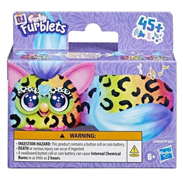 Hasbro HASG17835X0 Furby DJ Furblets Rain-Bow-Kat, minipeluche electrónico, 45 sonidos y música, juguete infantil a partir de 6 años 3