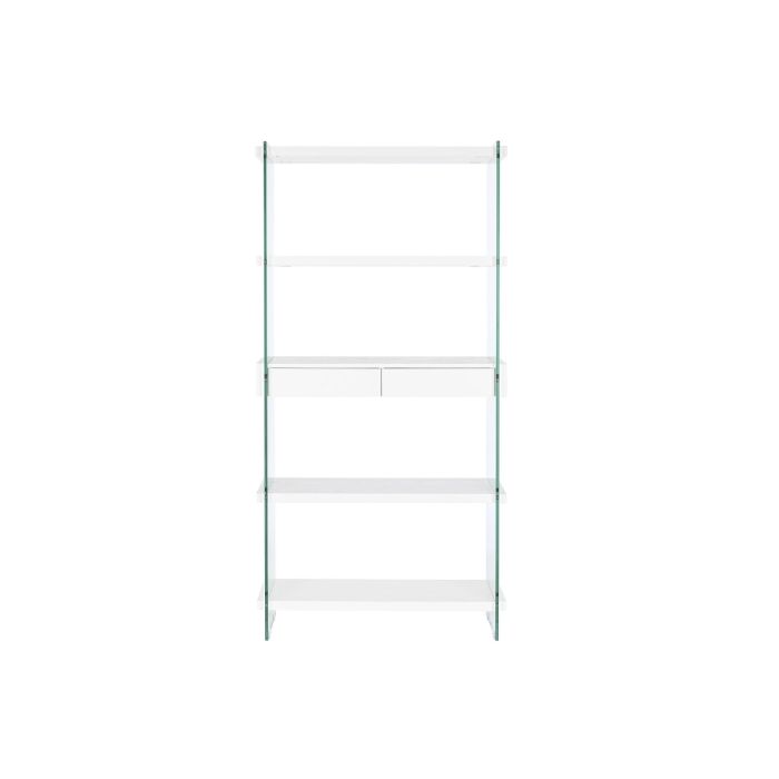 DKD Home Decor Green house 21 Estantería Moderno Blanco Transparente Cristal y MDF 35 x 180 x 90 cm 7