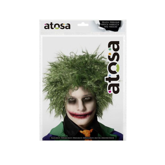 Peluca Verde con Rizos Voluminosos para Payaso - Ideal para Disfraces y Fiestas Temáticas (130 gr) 1 Peluca Verde con Rizos Voluminosos para Payaso - Ideal para Disfraces y Fiestas Temáticas (130 gr) 1