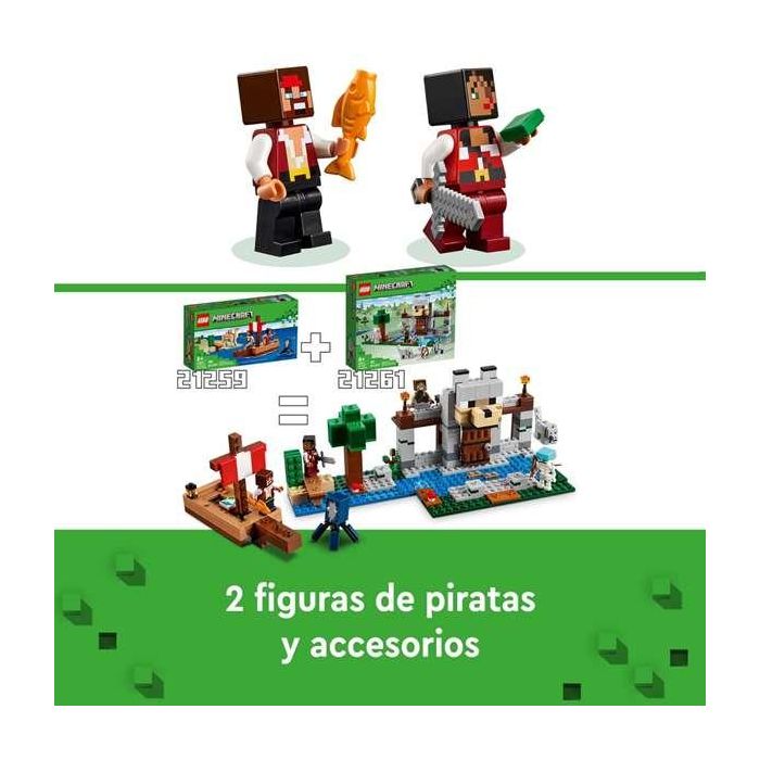 Juego de construccion el viaje en el barco pirata lego minecraft 7 Juego de construccion el viaje en el barco pirata lego minecraft 7