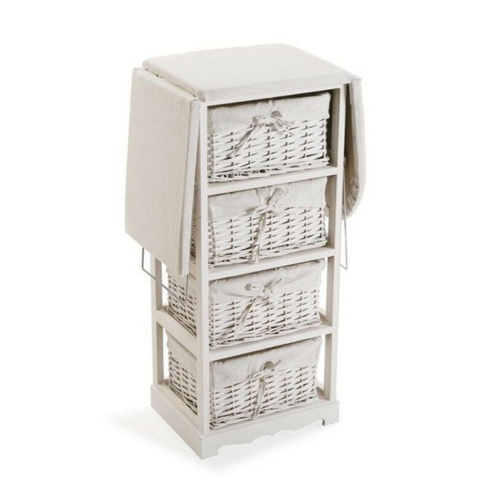 Versa Mueble Cajonero Basic Blanco de Madera 30x85 cm 2 Versa Mueble Cajonero Basic Blanco de Madera 30x85 cm 2