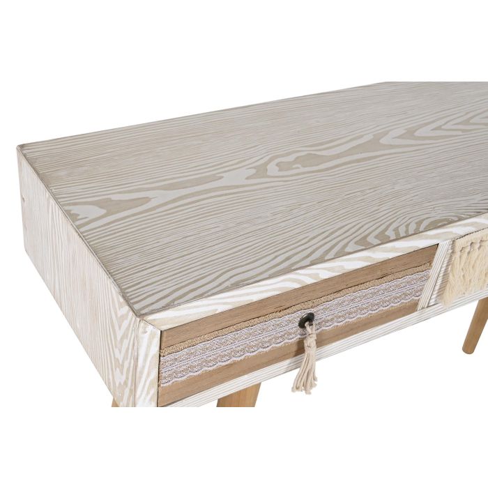 DKD Home Decor Consola Boho Blanco Natural 120 x 35 x 80 cm 1