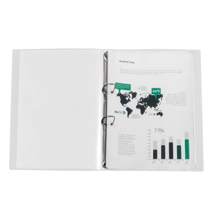 Liderpapel Carpeta Canguro 2 Anillas 25 mm Mixtas Polipropileno DIN A4 Transparente 4