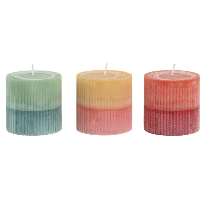DKD Home Decor Vela Decorativa Shabby Chic Bicolor de Cera, 7x7x7 cm, 220 gr, Pack de 12 Unidades Surtidas DKD Home Decor Vela Decorativa Shabby Chic Bicolor de Cera, 7x7x7 cm, 220 gr, Pack de 12 Unidades Surtidas
