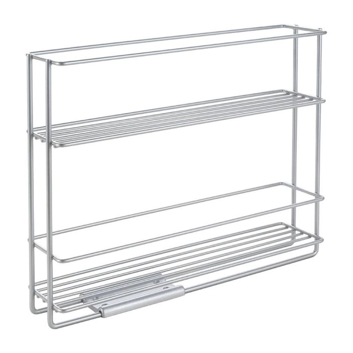 Metaltex Especiero deslizante 2 estantes 'in&out' 28x6x22cm, recubrimiento polytherm metallic, soporte adhesivo 3m easy-fix 1 Metaltex Especiero deslizante 2 estantes 'in&out' 28x6x22cm, recubrimiento polytherm metallic, soporte adhesivo 3m easy-fix 1