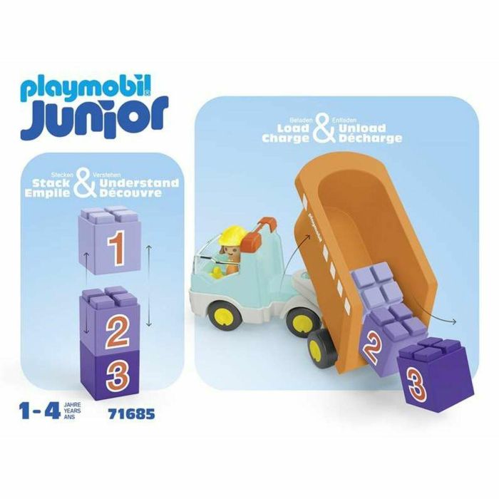 Playmobil Camión Volquete 71685 Junior, Juguete para Niños a Partir de 12 Meses 3 Playmobil Camión Volquete 71685 Junior, Juguete para Niños a Partir de 12 Meses 3