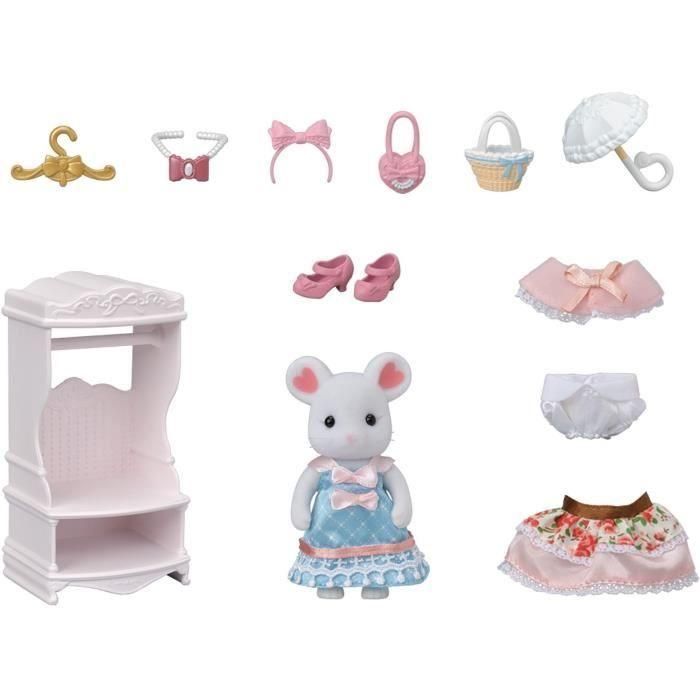 FAMILIAS SYLVANIAN La maleta de moda y el ratón de malvavisco de la hermana mayor para niños 1 FAMILIAS SYLVANIAN La maleta de moda y el ratón de malvavisco de la hermana mayor para niños 1