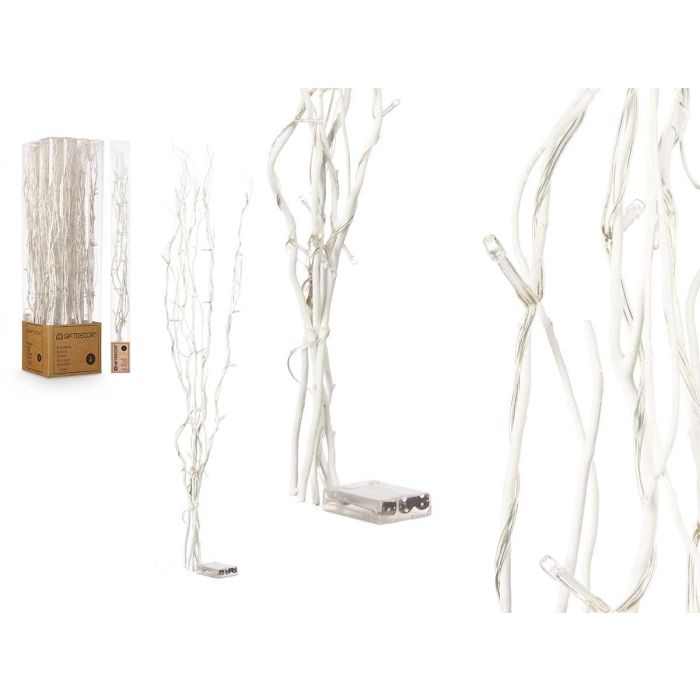 Giftdecor Ramillete Varas Blanco 30 Leds 90 cm (Set de 12)