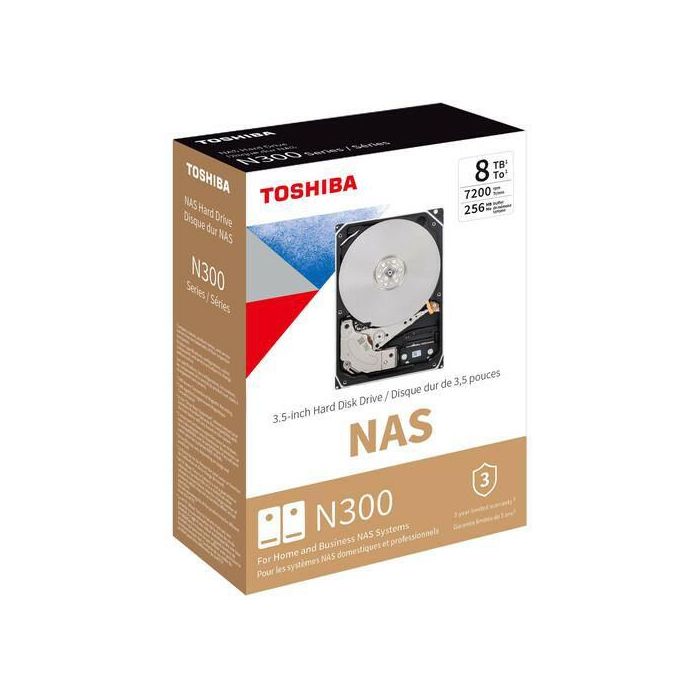 Toshiba 8 TB, 3.5" SATA, 7200 rpm, 1 to 8 bay, 256 MB buffer, 248 MB/s typ, 8.41 W, 147 (L) x 101.85 (W) x 26.1 (H) mm 1 Toshiba 8 TB, 3.5" SATA, 7200 rpm, 1 to 8 bay, 256 MB buffer, 248 MB/s typ, 8.41 W, 147 (L) x 101.85 (W) x 26.1 (H) mm 1