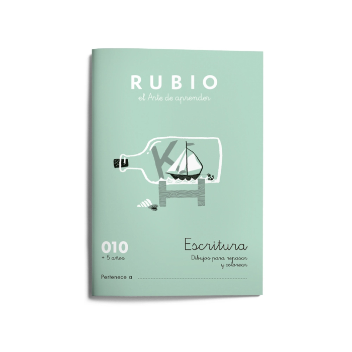 Rubio Cuaderno Caligrafía Nº 010 para Desarrollo de Destrezas Motrices y Lenguaje Escrito Certificado FSC 1