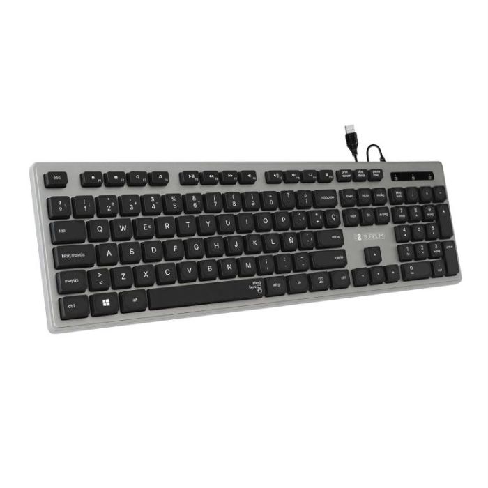 SUBBLIM Teclado Wired Ergo Keys Silent Flat HQ Grey SUBBLIM Teclado Wired Ergo Keys Silent Flat HQ Grey
