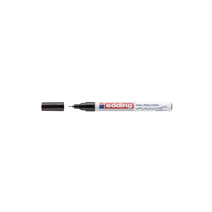 Marcador T.Opaca Perm. Edding 780 Conico Negro (Set de 10)