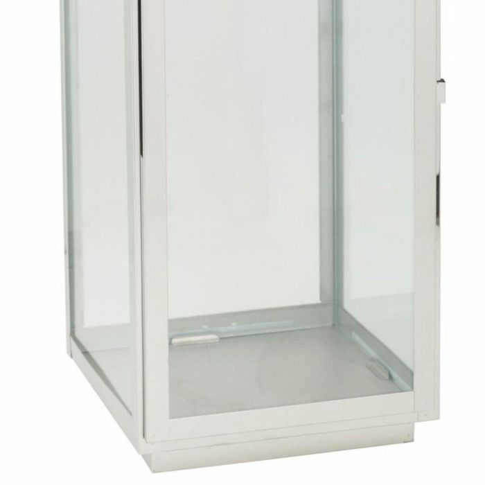 Farol Alexandra House Living Plata Vidrio Acero Inoxidable 23 x 72 x 24 cm 1