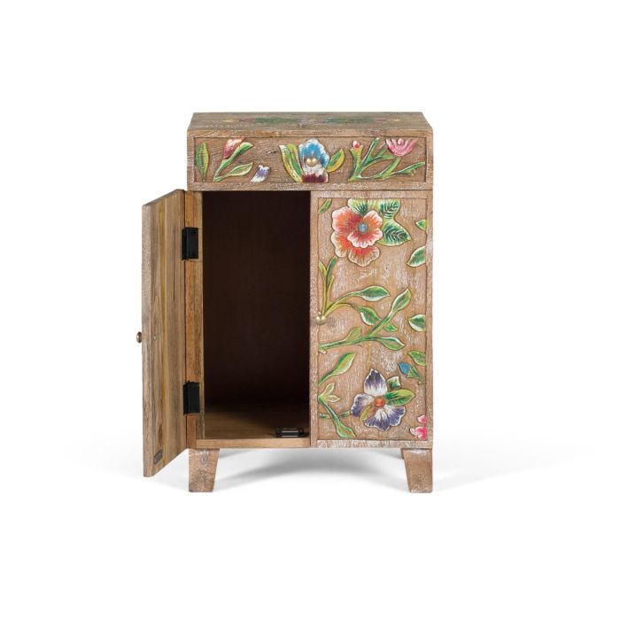 Giner y Colomer Mueble Auxiliar de Madera de Mango Pintado a Mano con Cajón y Puertas 2