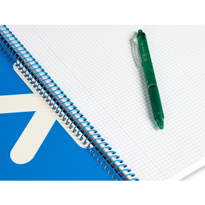 Antartik Cuaderno espiral A4 tapa dura 80 hojas 90gr cuadro 4mm con margen color rosa fluor 4