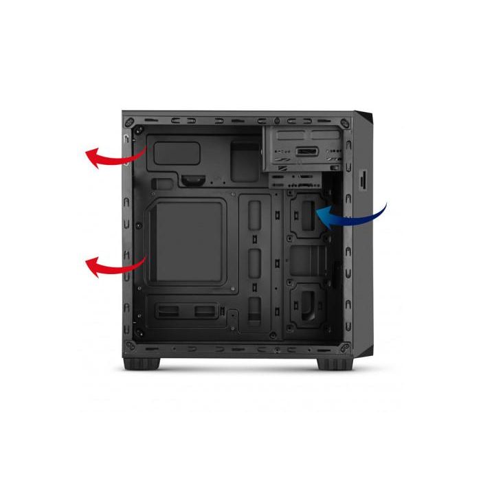 NOX Caja Mini Torre Micro-ATX Coolbay MX2 NXCBAYMX2 Sin Fuente USB 3.0 Negra 5