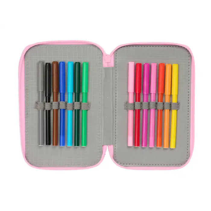 Safta Plumier Triple 37 Pcs Stitch Estuche Escolar 12,5x19,5x5,5cm Edad Mínima Recomendada: 3 Años 5
