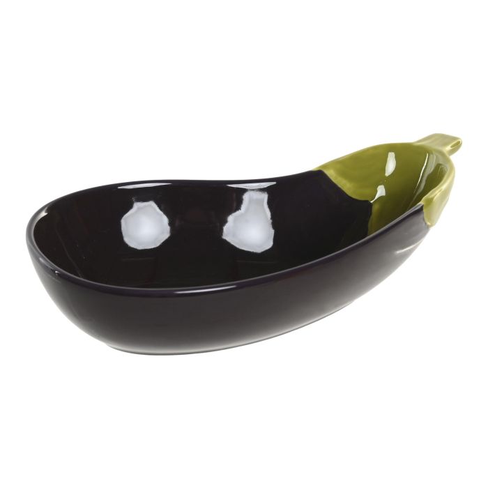 DKD Home Decor Bol Moderno de Gres Lila Verde 11 x 4.5 x 22 cm Apto Lavavajillas (2 Unidades)