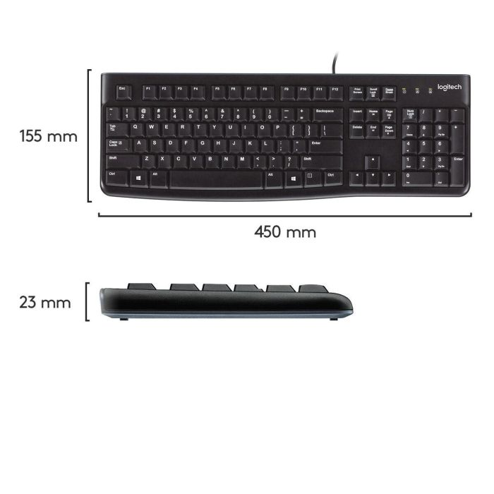 Teclado Logitech 920-002482 Negro Qwerty Español AZERTY 2