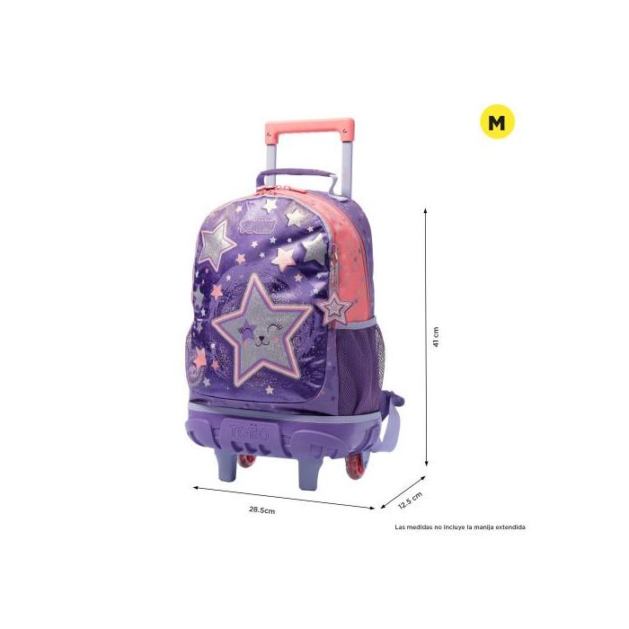 Totto Mochila Morral Rue Bumper Star Cat M con Ruedas, Estampado Satén, MJ03STC005-2410-4Q8M 3 Totto Mochila Morral Rue Bumper Star Cat M con Ruedas, Estampado Satén, MJ03STC005-2410-4Q8M 3