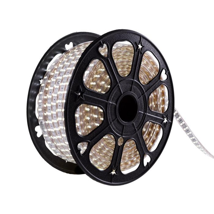 Tira de 120 LEDs/M 500W 1.000Lm 6000ºK SMD5050 220VAC IP65 x50M 40.000H  [HO-220-120-50M-CW]