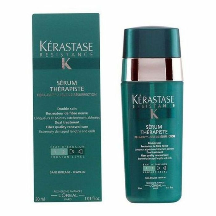 Kérastase RESISTANCE THÉRAPISTE Sérum Reparador Intenso para Cabello Dañado, Quebradizo y Puntas Abiertas Termo-protector 30 ml