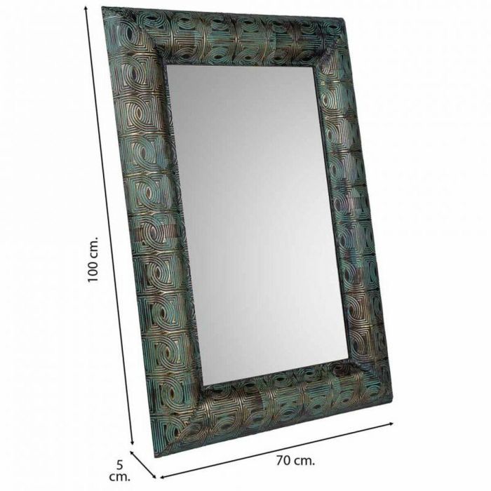 Espejo de pared Alexandra House Living Plata Vidrio Hierro 5 x 100 x 70 cm 1