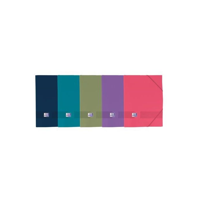 Carpeta De Gomas Y Solapas Oxford Live&Go Pp A4+ Surtido (5 Col. Vivos) 10 unidades