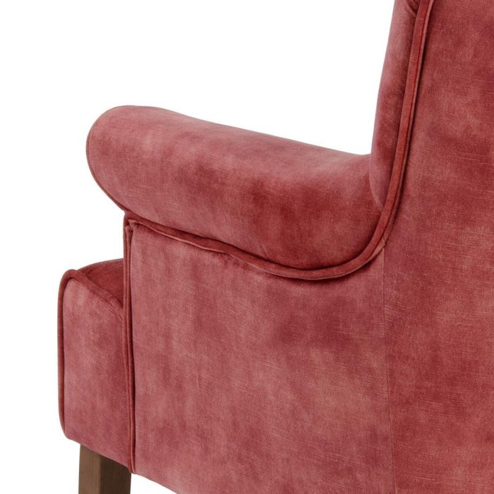 Sillón 77 x 64 x 88 cm Tejido Sintético Madera Rojo Oscuro 4