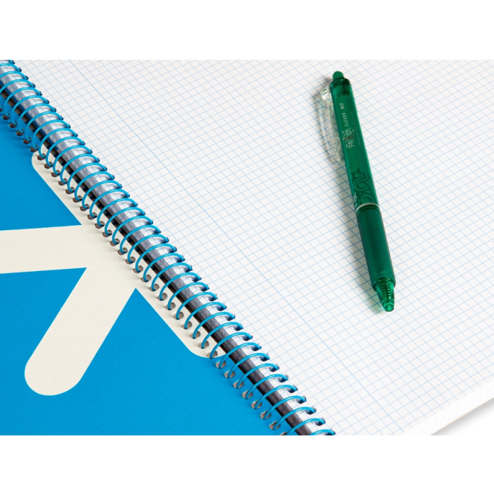 Antartik Cuaderno espiral A4 tapa dura 80 hojas 90gr cuadro 4mm con margen color rojo 6