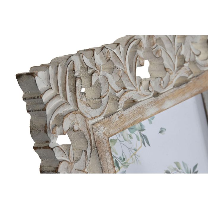 Marco Foto 15X20 Indio DKD Home Decor Blanco Natural 2 x 31.5 x 25.5 cm (2 Unidades) 1