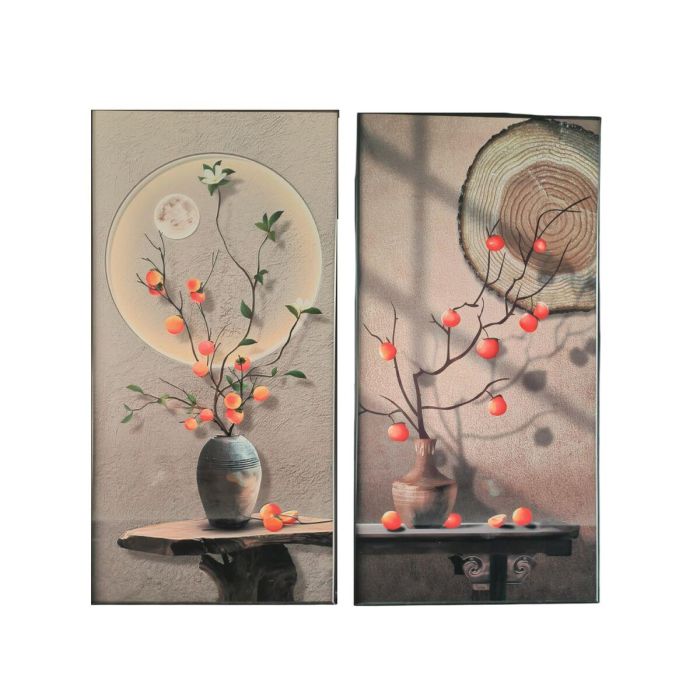 Cuadro Oriental DKD Home Decor Marron Naranja 3.5 x 160 x 80 cm (2 Unidades) 0 Cuadro Oriental DKD Home Decor Marron Naranja 3.5 x 160 x 80 cm (2 Unidades) 0