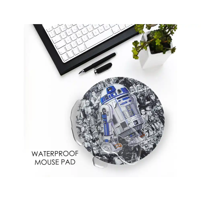 Wondee Alfombrilla de Ratón Star Wars R2D2 Redonda Antideslizante 200 mm 2