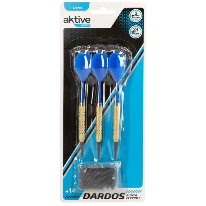 Dardos Aktive 14 cm Metal Plástico 24 Unidades 2