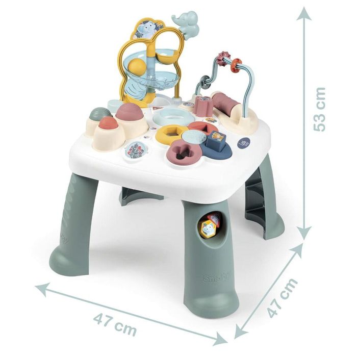 Smoby LS Mesa de Actividades para Bebés y Niños Pequeños con Clasificador de Formas, Ábaco, Sonidos y Espejo 2 Smoby LS Mesa de Actividades para Bebés y Niños Pequeños con Clasificador de Formas, Ábaco, Sonidos y Espejo 2