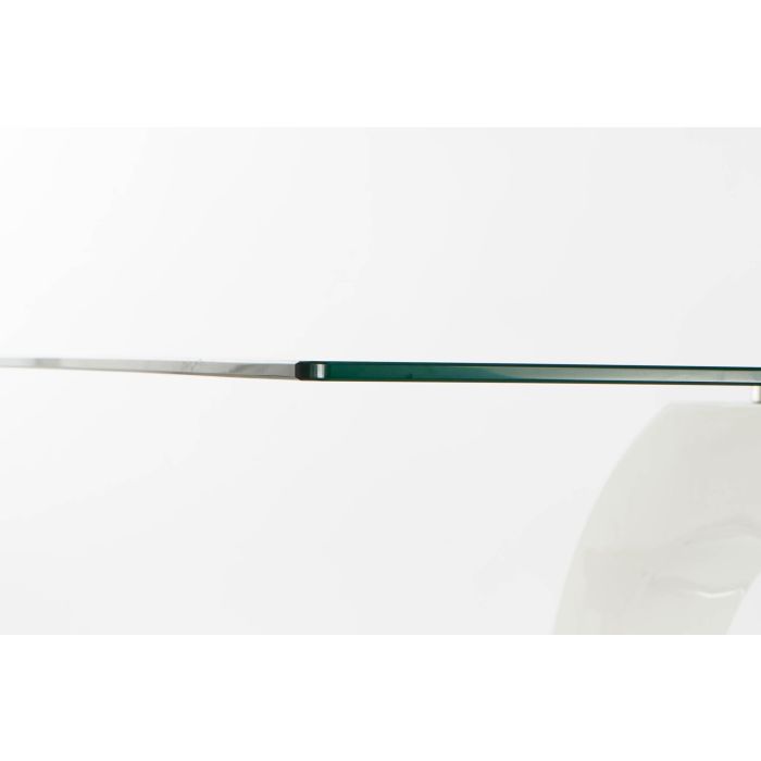 Mesa de Comedor DKD Home Decor Cristal Transparente Blanco Madera MDF (160 x 90 x 75 cm) 4