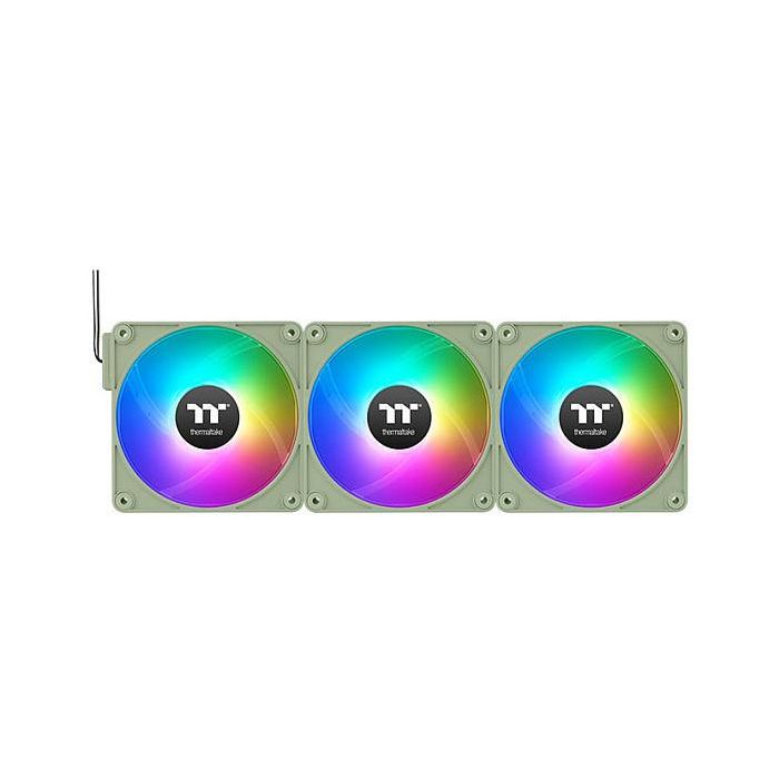 Thermaltake CT140 EX ARGB Sync Ventilador PC 140mm Verde Matcha Pack de 3 - PWM, 1800 RPM, 90.3 CFM