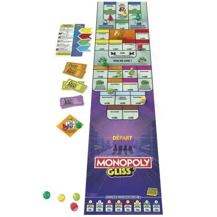 Monopoly HAS5010996217875 Gliss', Juego Familiar Grupal para Niños, Adolescentes y Adultos, de 8 años, 2 a 8 Jugadores 1